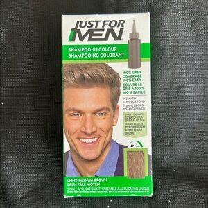 NEW Just for Men Light-Medium Brown Shampoo-In Colour